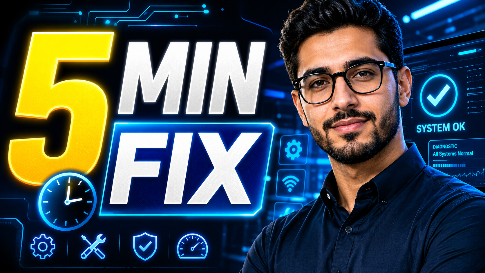 Example tech thumbnail concept